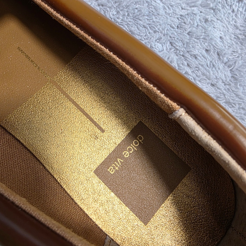 Dolce Vita Two-Tone Brown & Dark Green Leather Loafers - Picture 7 of 7